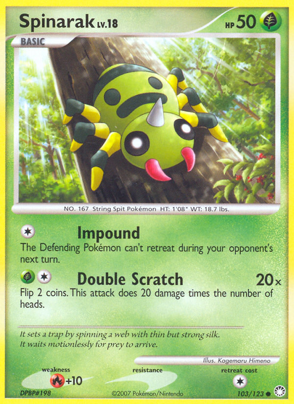 Spinarak (103/123) [Diamond & Pearl: Mysterious Treasures] | L.A. Mood Comics and Games