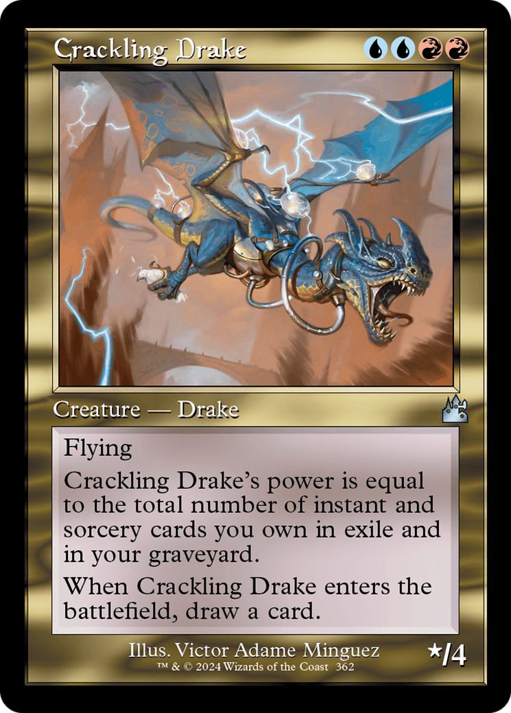 Crackling Drake (Retro Frame) [Ravnica Remastered] | L.A. Mood Comics and Games