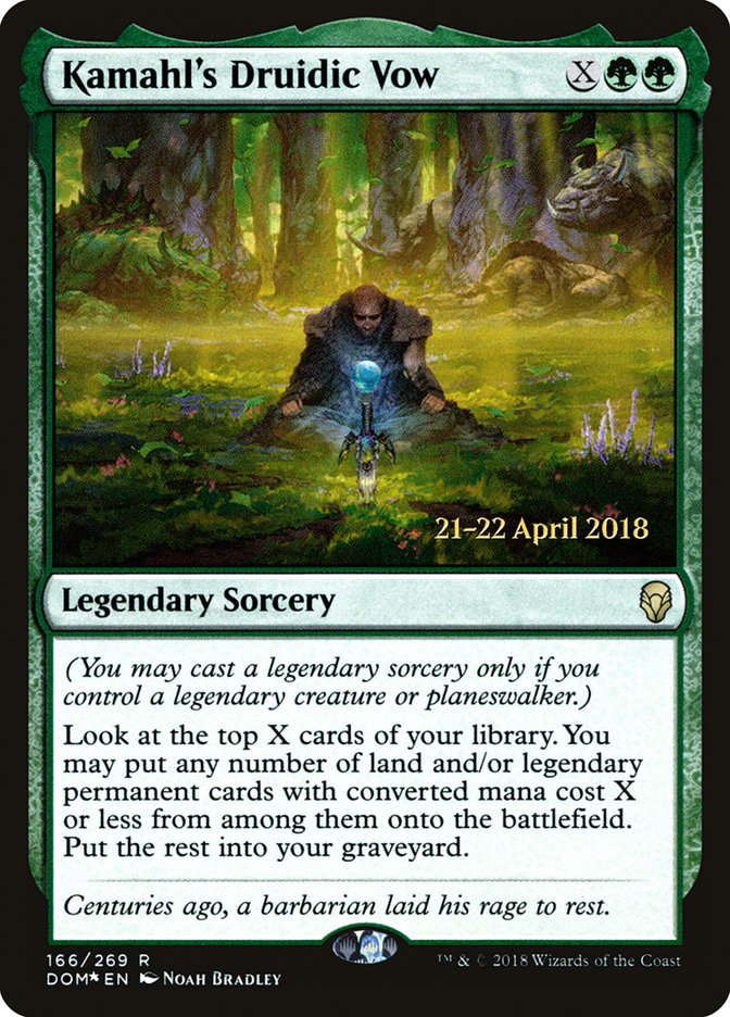 Kamahl's Druidic Vow [Dominaria Prerelease Promos] | L.A. Mood Comics and Games
