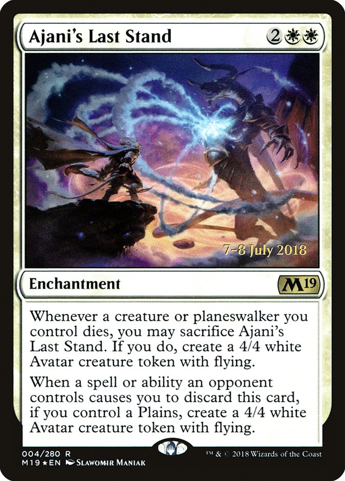 Ajani's Last Stand [Core Set 2019 Prerelease Promos] | L.A. Mood Comics and Games