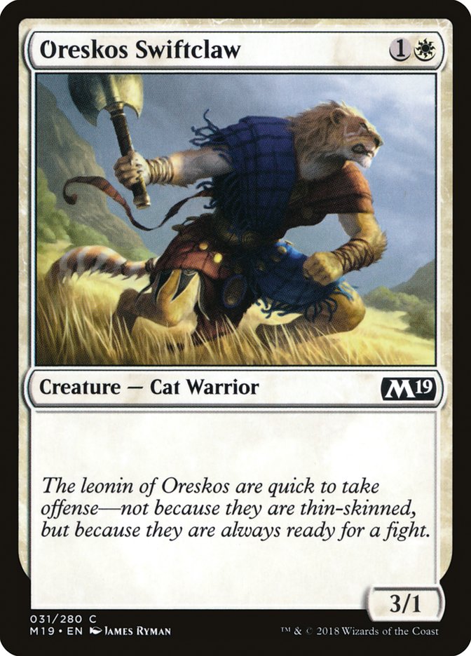 Oreskos Swiftclaw [Core Set 2019] | L.A. Mood Comics and Games