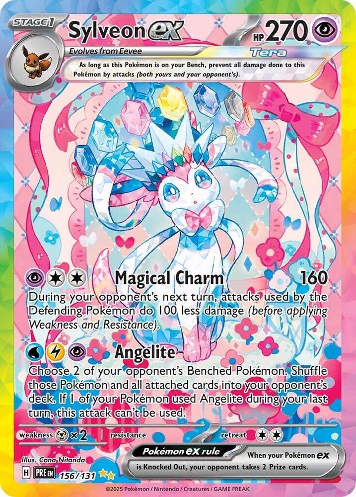 Sylveon ex (156/131) [Scarlet & Violet: Prismatic Evolutions] | L.A. Mood Comics and Games