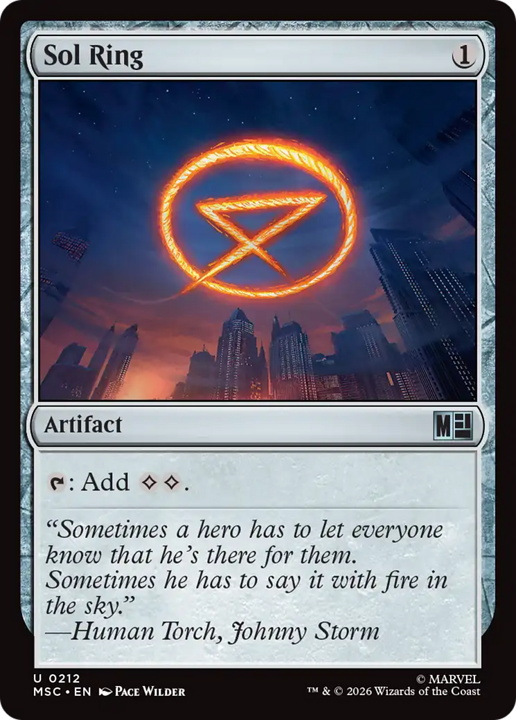 Sol Ring (0212) (Surge Foil) [Marvel Super Heroes Commander] | L.A. Mood Comics and Games