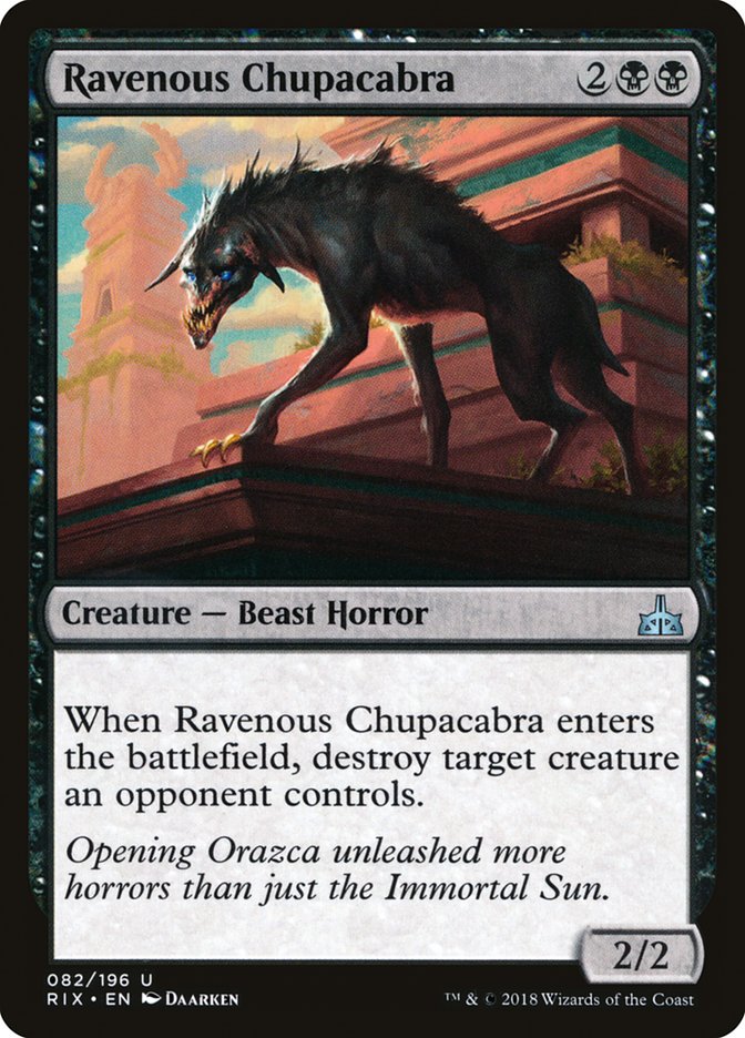 Ravenous Chupacabra [Rivals of Ixalan] | L.A. Mood Comics and Games