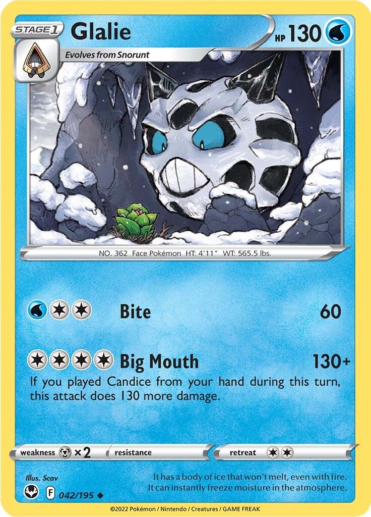 Glalie (042/195) [Sword & Shield: Silver Tempest] | L.A. Mood Comics and Games