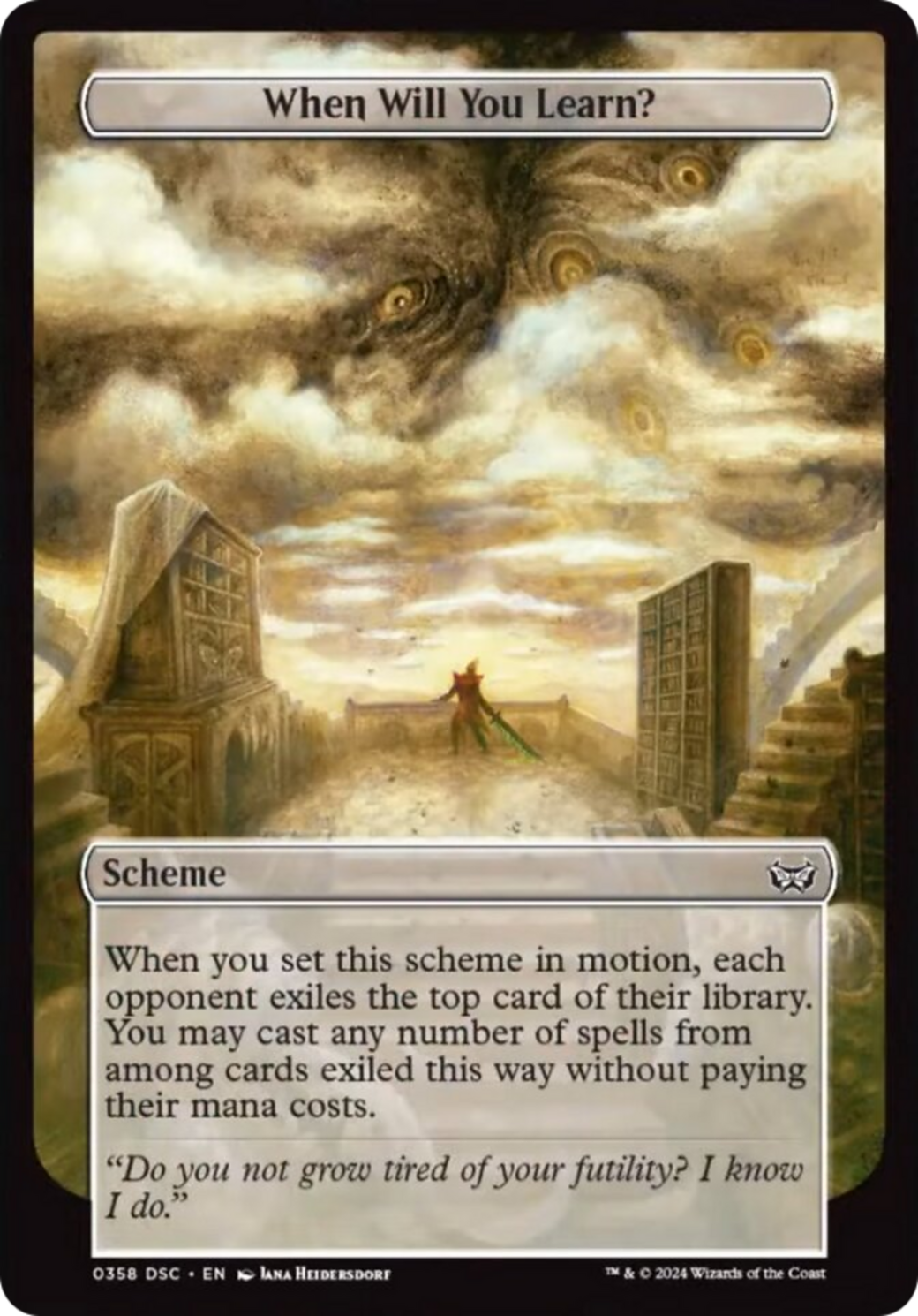 When Will You Learn? (Full Art) [Duskmourn: Archenemy] | L.A. Mood Comics and Games