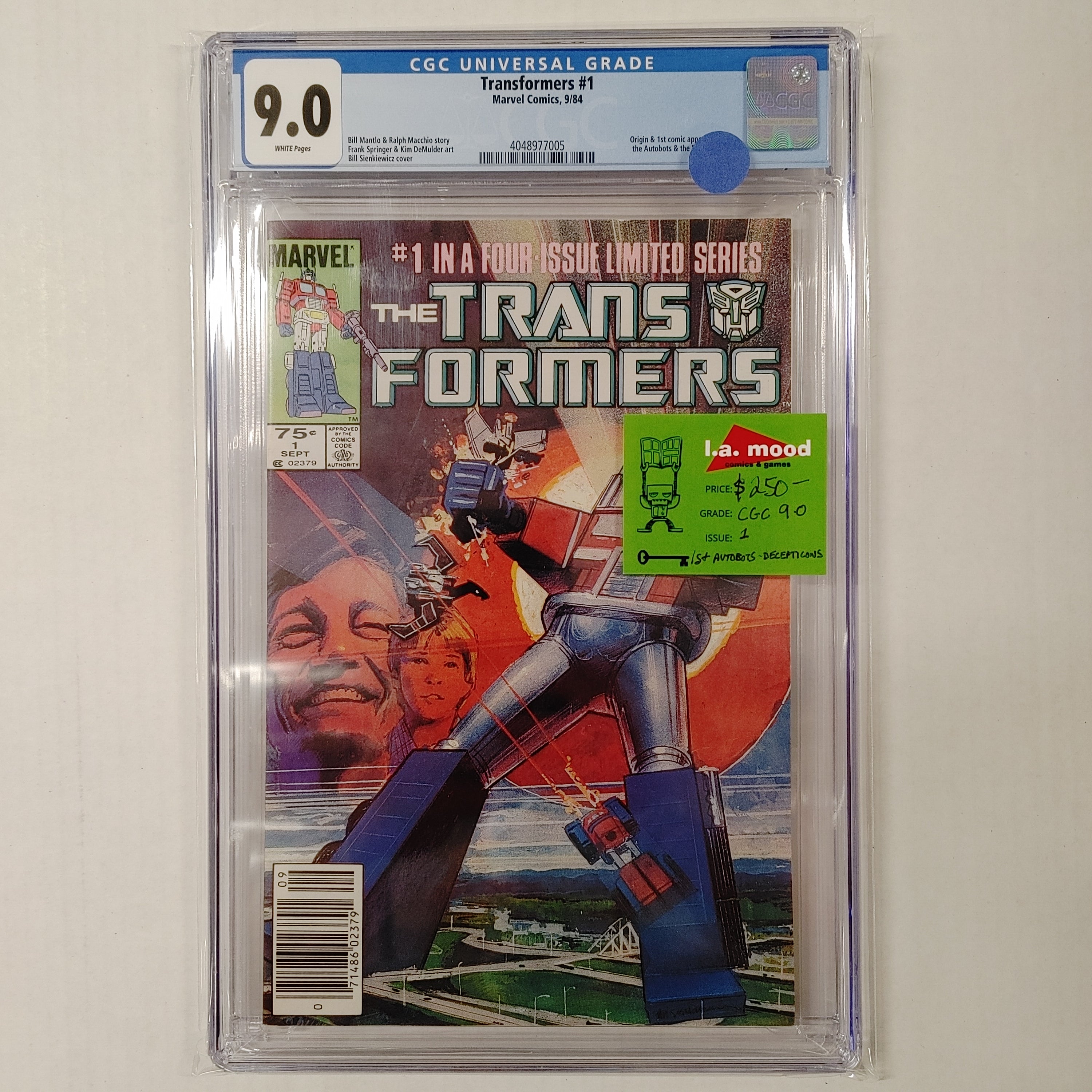 TRANSFORMERS #1 (in a four issue series) CGC 9.0 | L.A. Mood Comics and Games