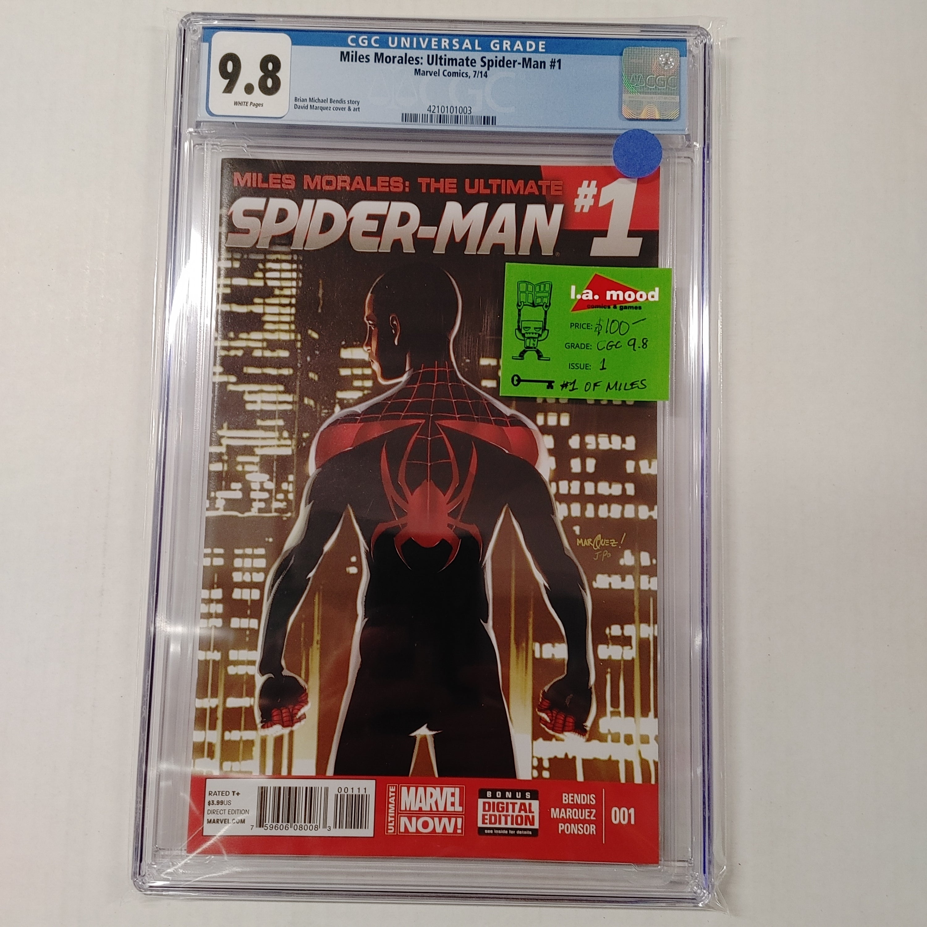 MILES MORALES: THE ULTIMATE SPIDER-MAN #1 CGC 9.8 | L.A. Mood Comics and Games