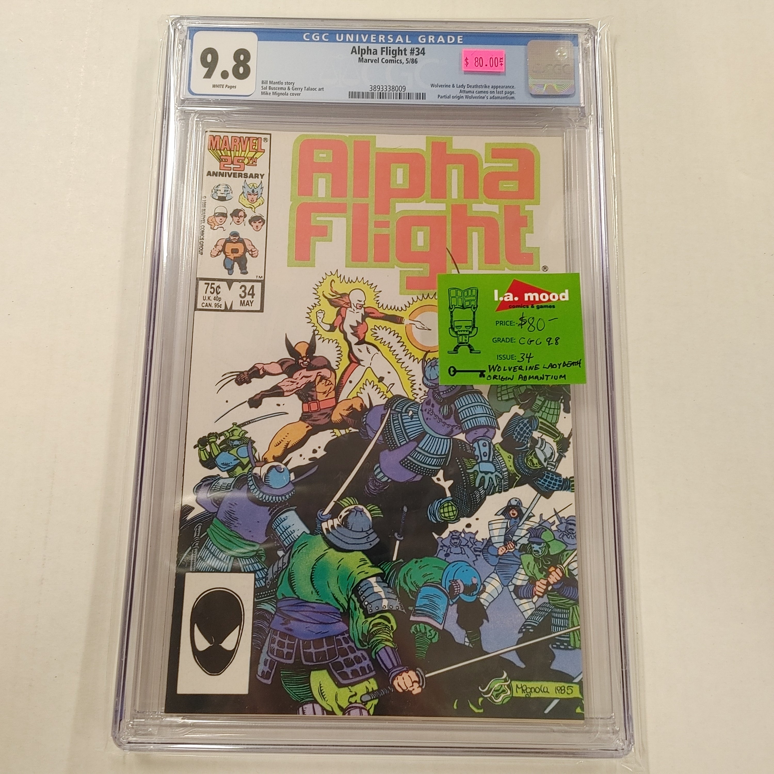 Alpha Flight #34 CGC 9.8 | L.A. Mood Comics and Games