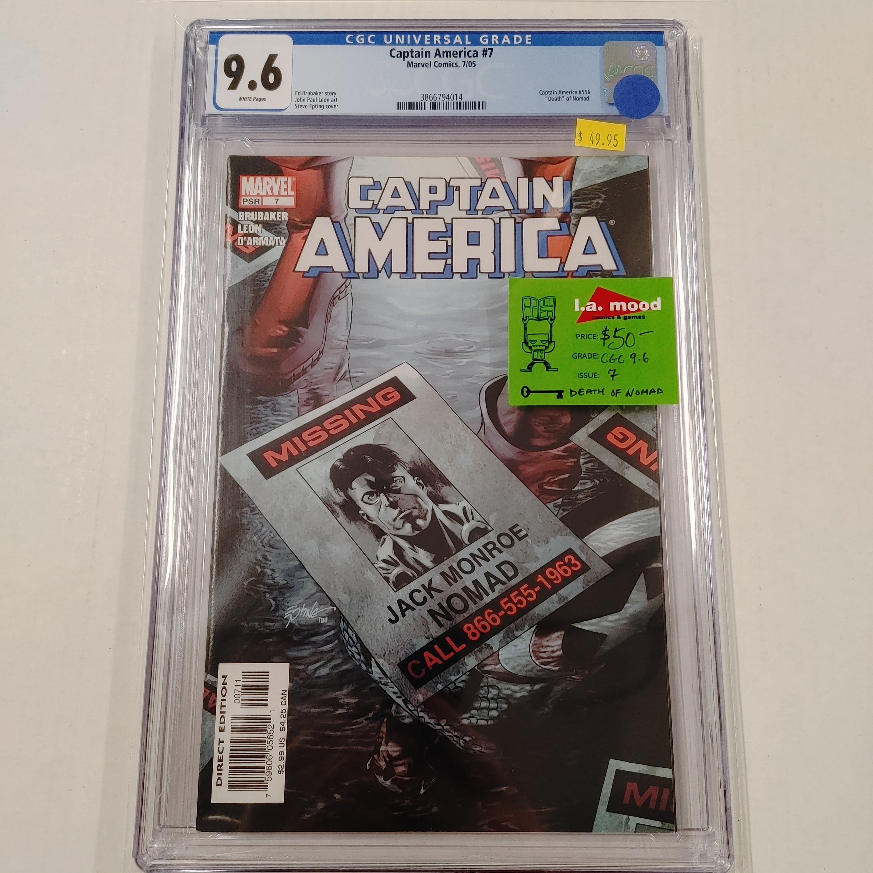 Captain America #7 CGC 9.6 | L.A. Mood Comics and Games
