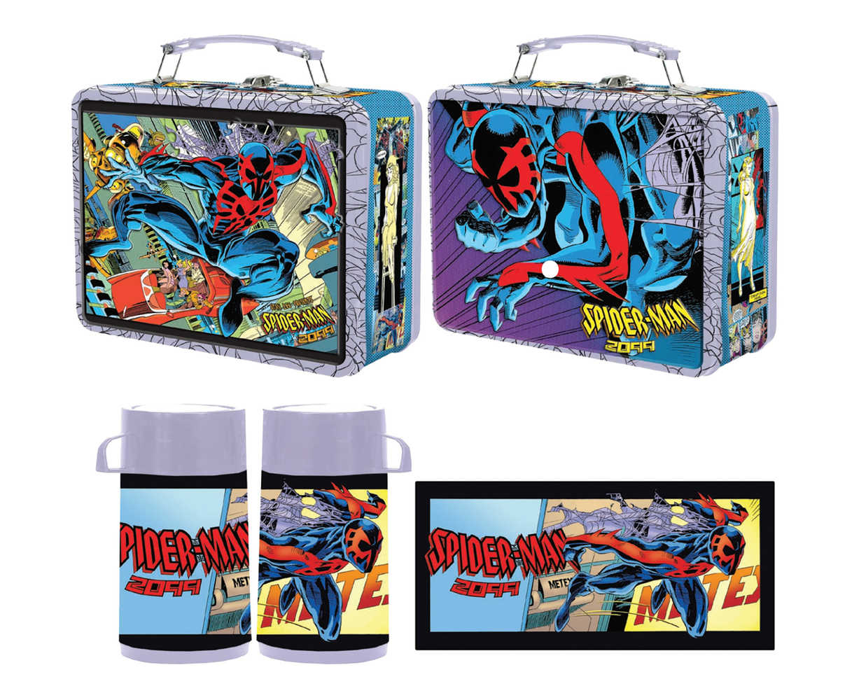 Free Comic Book Day 2024 Tin Titans Spider-Man 2099 Previews Exclusive Lunch Box W Bev Cont | L.A. Mood Comics and Games
