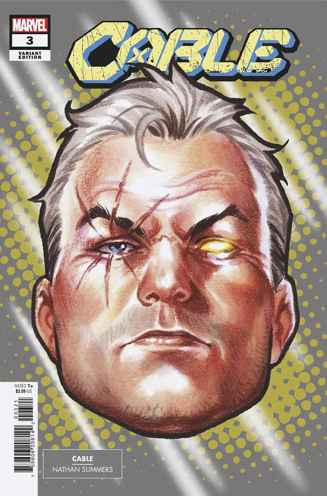 Cable #3 Mark Brooks Headshot Variant [Fhx] | L.A. Mood Comics and Games