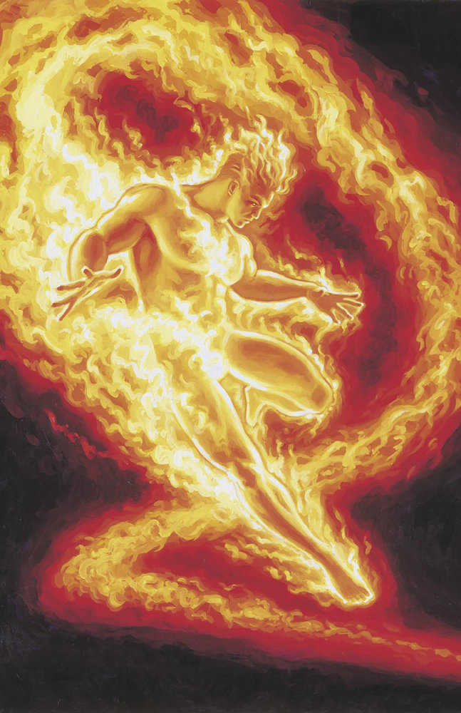 Fantastic Four #18 Greg And Tim Hildebrandt Human Torch Marvel Masterpieces III Full Art Variant | L.A. Mood Comics and Games