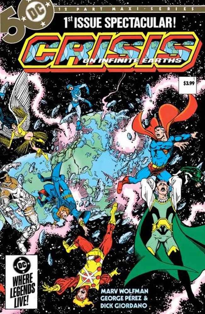 Crisis On Infinite Earths #1 (Of 12) Facsimile Edition Cover A George Perez Wraparound | L.A. Mood Comics and Games