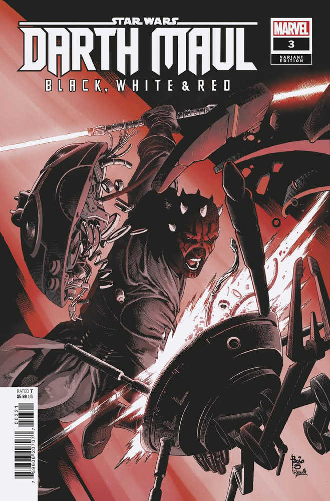 Star Wars: Darth Maul - Black, White & Red #3 Paulo Siqueira Variant | L.A. Mood Comics and Games