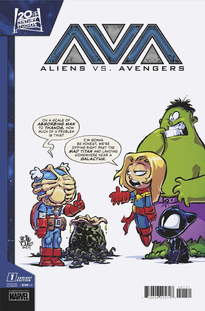 Aliens vs Avengers #1 Skottie Young Variant | L.A. Mood Comics and Games