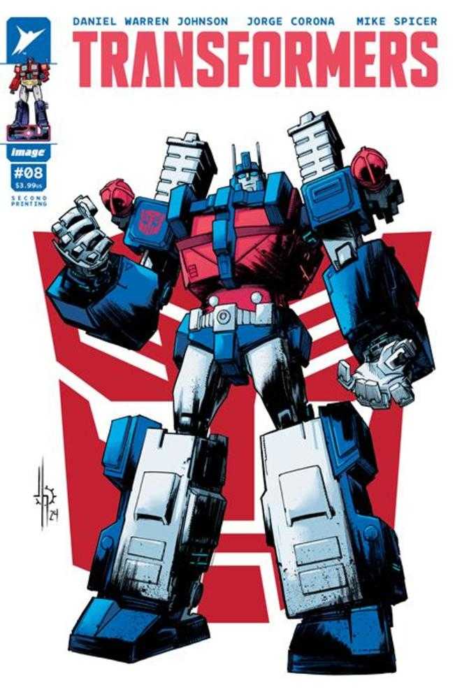 Transformers #8 2nd Print Cover B Jason Howard Autobot Variant | L.A. Mood Comics and Games