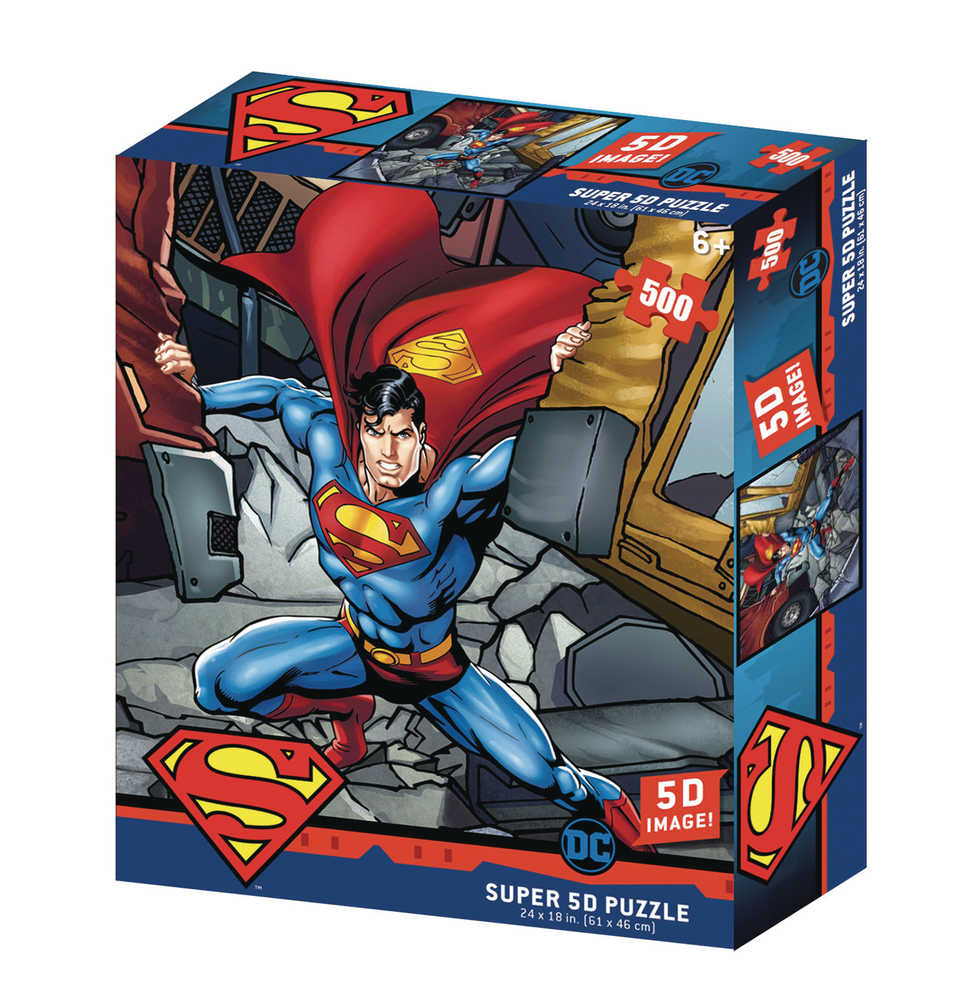 Superman Strength DC Comics 500 Pc 3D Jigsaw Puzzle | L.A. Mood Comics and Games