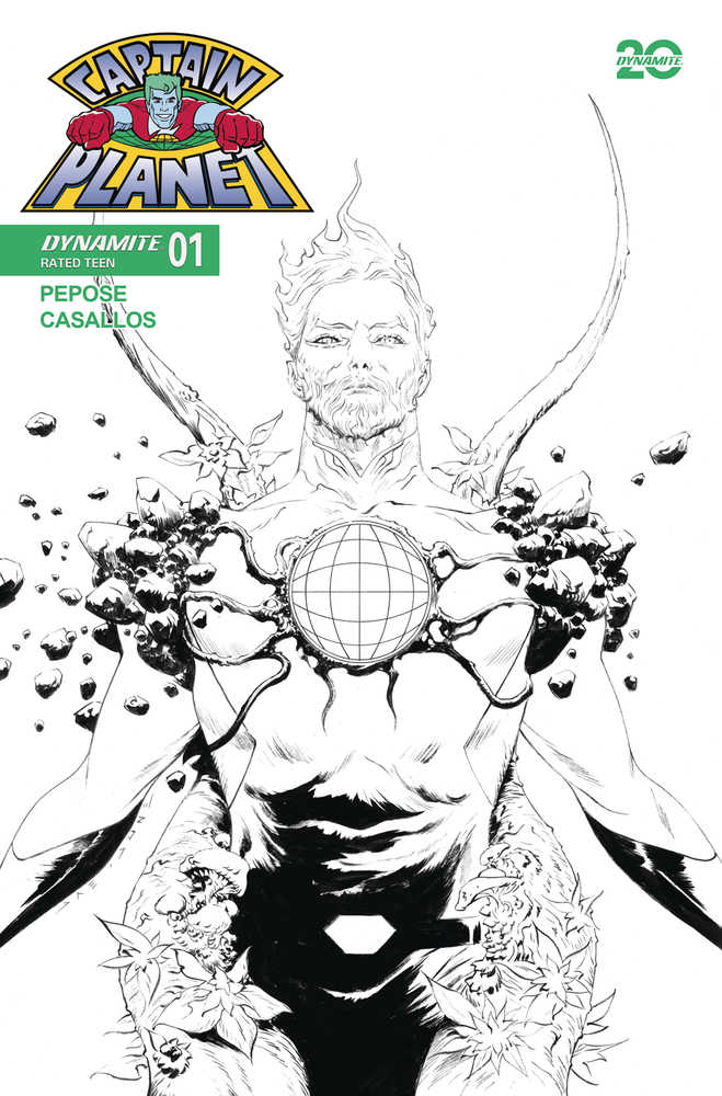 Captain Planet #1 Cover L 10 Copy Variant Edition Lee Line Art | L.A. Mood Comics and Games