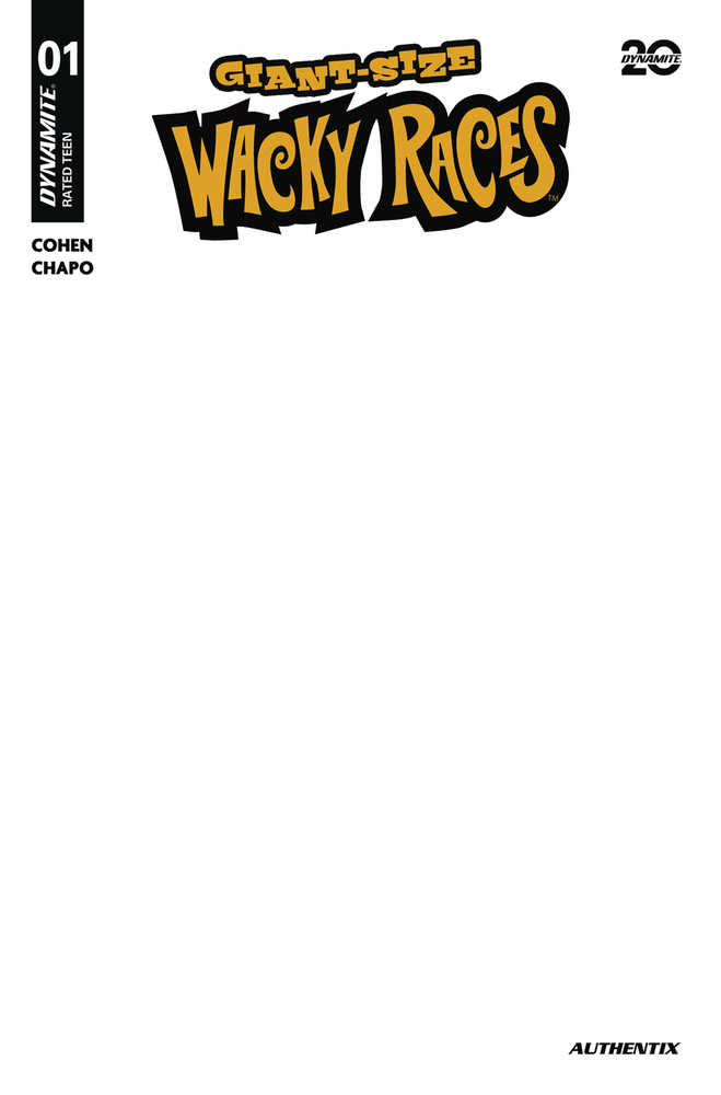Giant-Size Wacky Races #1 Cover D Blank Authentix | L.A. Mood Comics and Games
