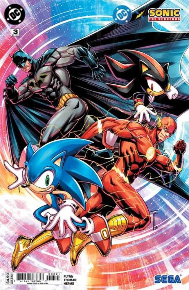 DC X Sonic The Hedgehog #3 (Of 5) Cover B Serg Acuna Card Stock Variant | L.A. Mood Comics and Games