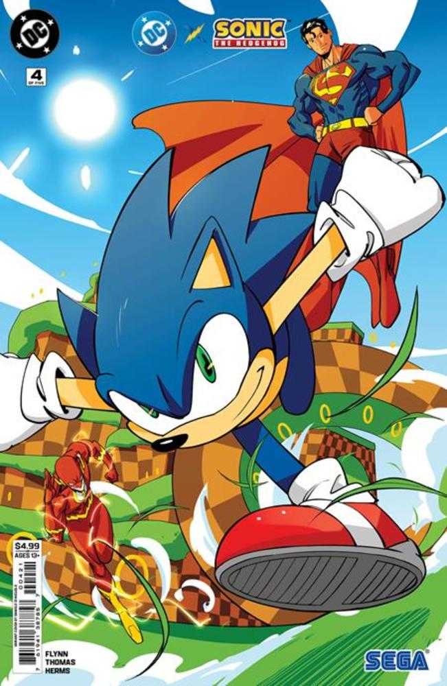 DC X Sonic The Hedgehog #4 (Of 5) Cover B Daniele Di Nicuolo Card Stock Variant | L.A. Mood Comics and Games