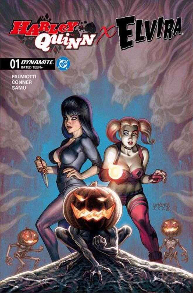 Harley Quinn X Elvira #1 Cover C Joseph Michael Linsner Variant | L.A. Mood Comics and Games
