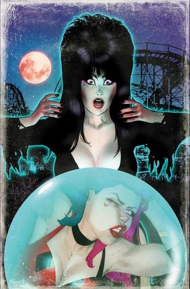 Harley Quinn X Elvira #1 Cover N 1 in 10 Ben Caldwell Full Art Variant | L.A. Mood Comics and Games