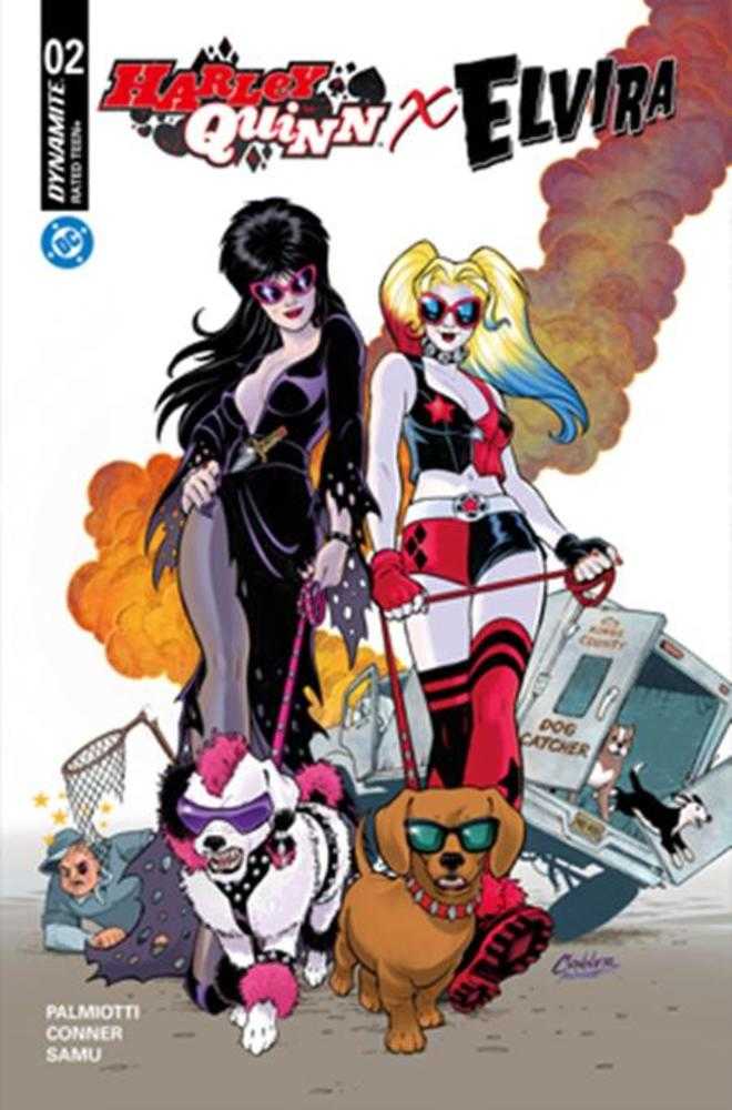 Harley Quinn X Elvira #2 Cover A Amanda Conner Dogs | L.A. Mood Comics and Games