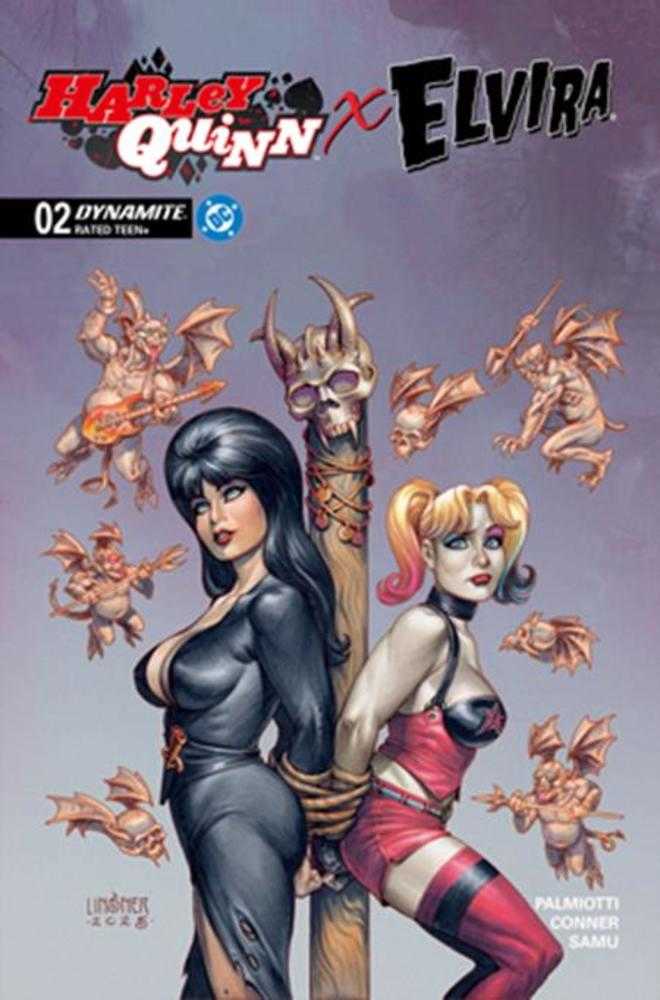 Harley Quinn X Elvira #2 Cover C Joseph Michael Linsner Variant | L.A. Mood Comics and Games