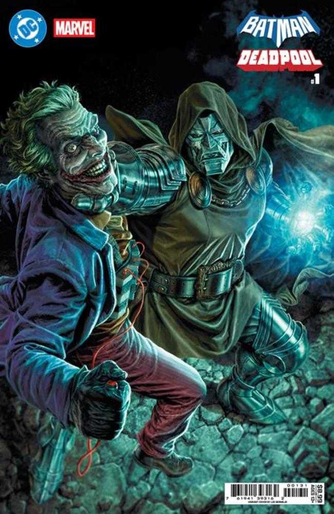 DC Marvel Batman Deadpool #1 (One Shot) Cover C Lee  Bermejo Joker Dr Doom Card Stock Variant | L.A. Mood Comics and Games