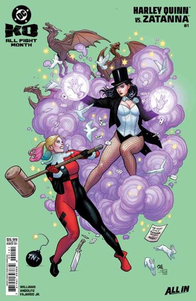 DC K.O. Harley Quinn vs Zatanna #1 (One Shot) Cover B Frank Cho Card Stock Variant | L.A. Mood Comics and Games