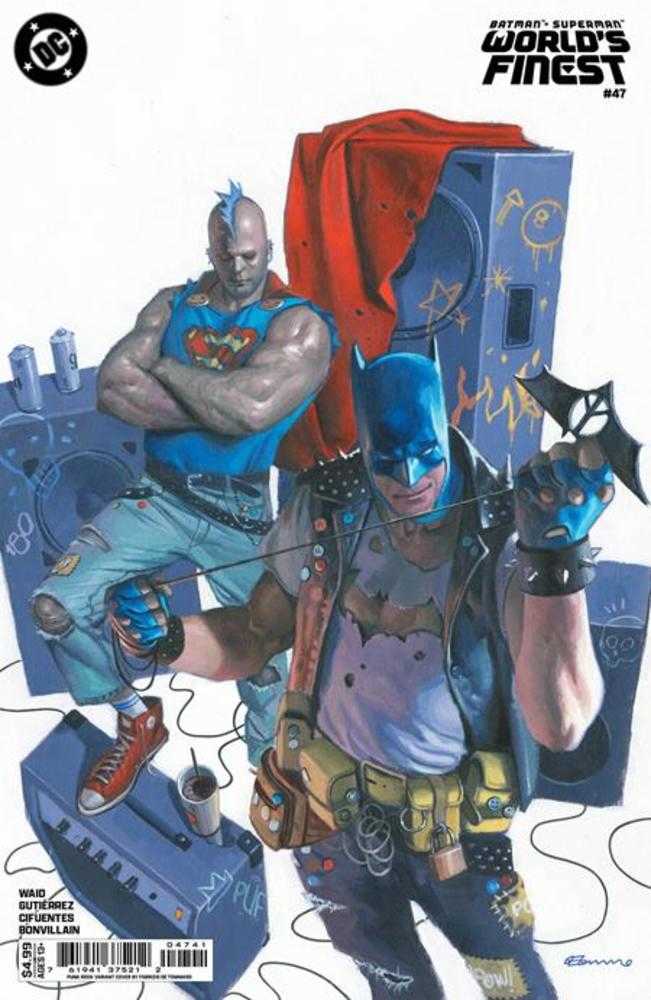 Batman Superman Worlds Finest #47 Cover E Fabrizio De Tommaso Punk Rock Card Stock Variant | L.A. Mood Comics and Games