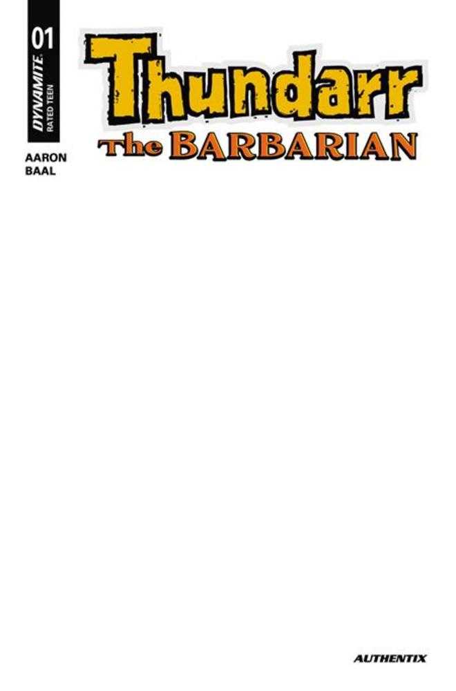 Thundarr The Barbarian #1 Cover G Blank Authentix Variant | L.A. Mood Comics and Games