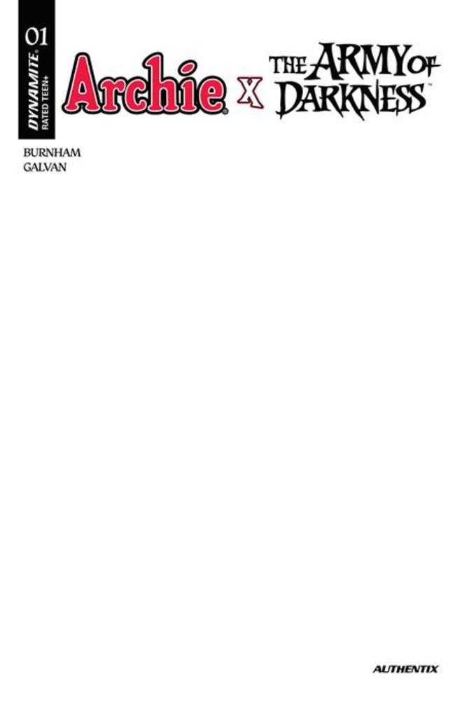 Archie X Army Of Darkness #1 Cover F Blank Authentix Variant | L.A. Mood Comics and Games