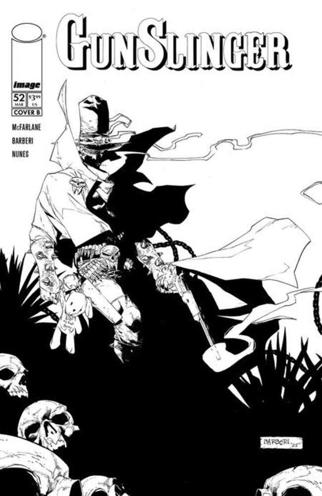 Gunslinger Spawn #52 Cover B Carlo Barberi Virgin Bw Variant | L.A. Mood Comics and Games