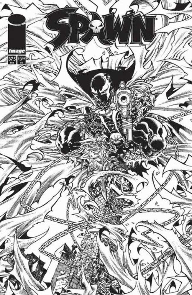 Spawn #375 Cover B Harvey Tolibao Black & White Variant | L.A. Mood Comics and Games