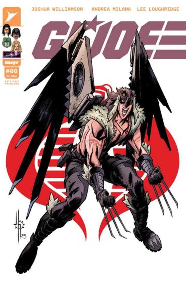 G.I. Joe #8 2nd Printing Cover B Jason Howard Raptor Variant | L.A. Mood Comics and Games