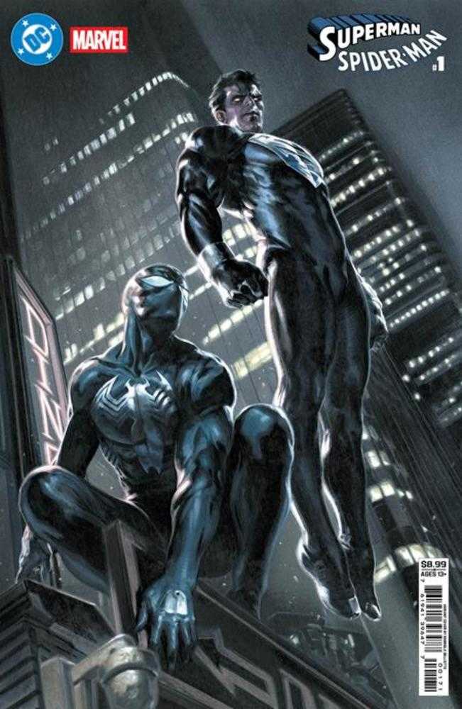 DC Marvel Superman Spider-Man #1 (One Shot) Cover G Gabriele Dell Otto Superman Black & Spider-Man Black Card Stock Variant | L.A. Mood Comics and Games