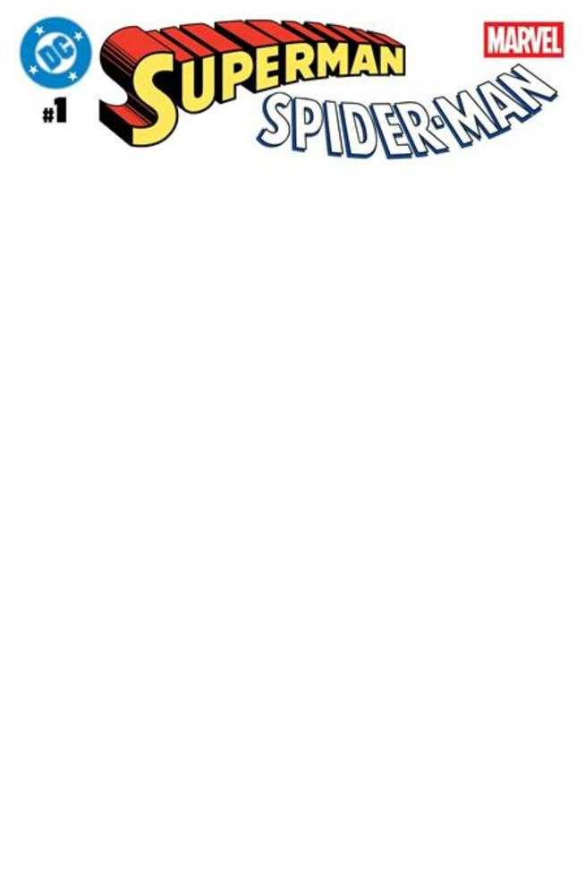 DC Marvel Superman Spider-Man #1 (One Shot) Cover Z Blank Card Stock Variant | L.A. Mood Comics and Games