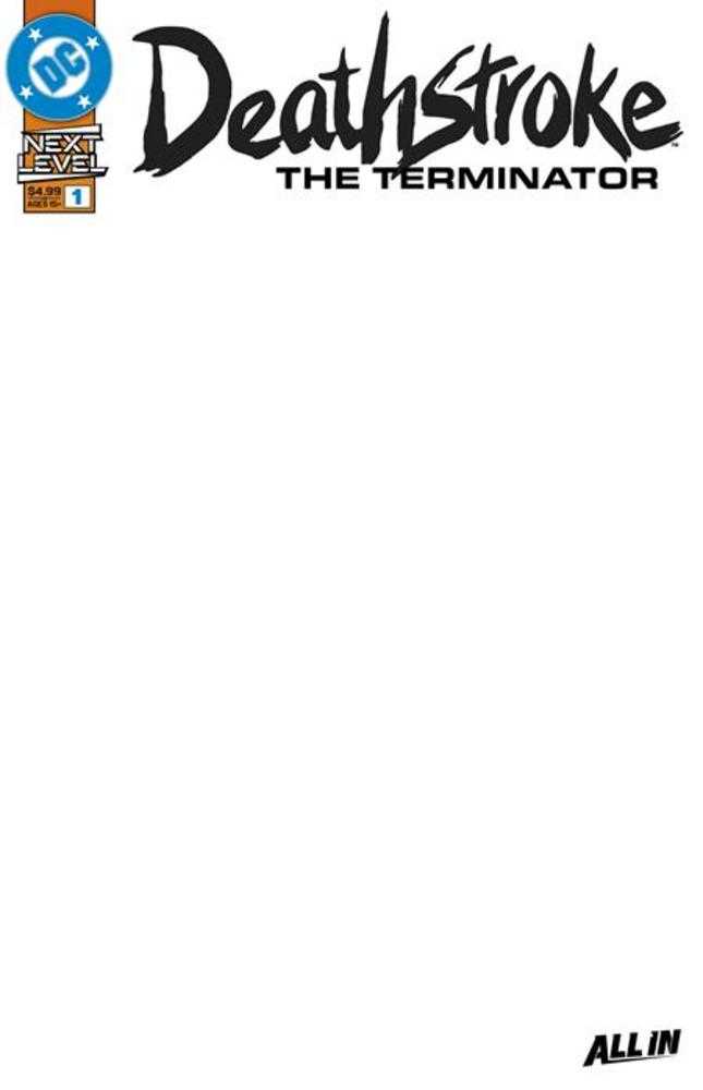 Deathstroke The Terminator #1 Cover F Blank Card Stock Variant | L.A. Mood Comics and Games