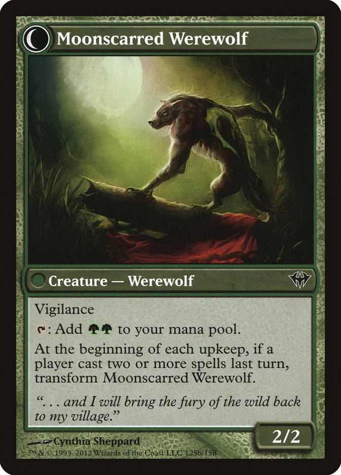 Scorned Villager // Moonscarred Werewolf [Dark Ascension] | L.A. Mood Comics and Games