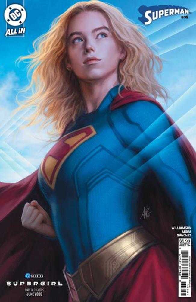 Superman #39 Cover E Stanley Artgerm Lau Supergirl Movie Card Stock Variant (The Reign Of The Superboys) | L.A. Mood Comics and Games