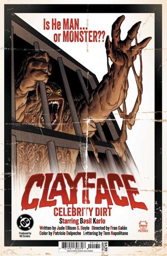 Clayface Celebrity Dirt #1 (Of 6) Cover C Dave Johnson Card Stock Variant | L.A. Mood Comics and Games