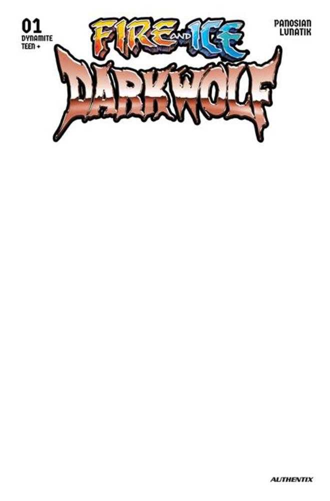 Fire And Ice Darkwolf #1 Cover F Blank Authentix Variant | L.A. Mood Comics and Games