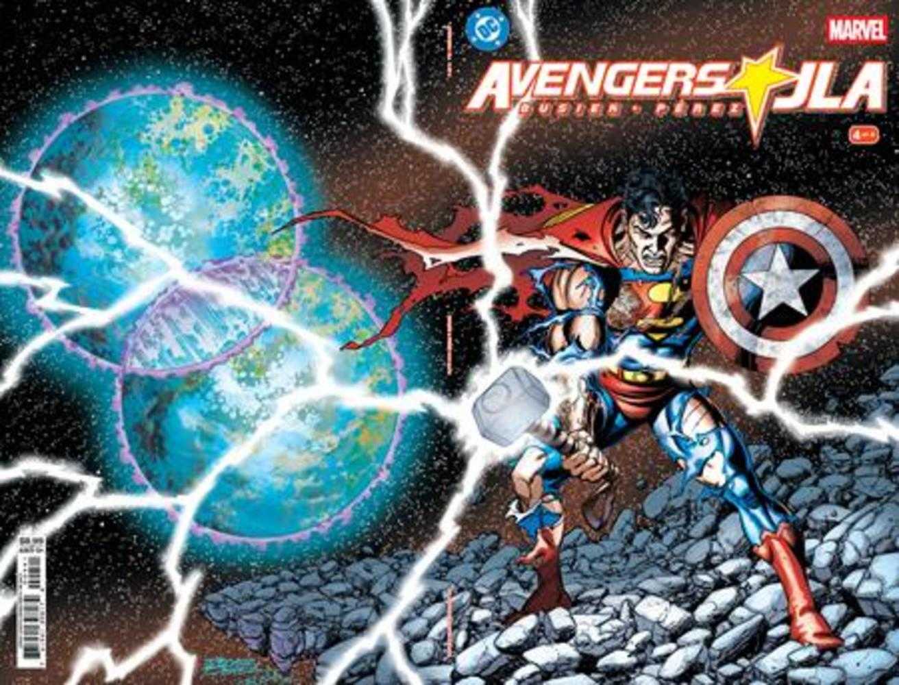 Avengers JLA #4 Facsimile Edition Cover D George Perez Wraparound Foil Variant | L.A. Mood Comics and Games