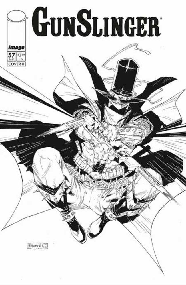 Gunslinger Spawn #57 Cover B Carlo Barberi Black & White Variant | L.A. Mood Comics and Games