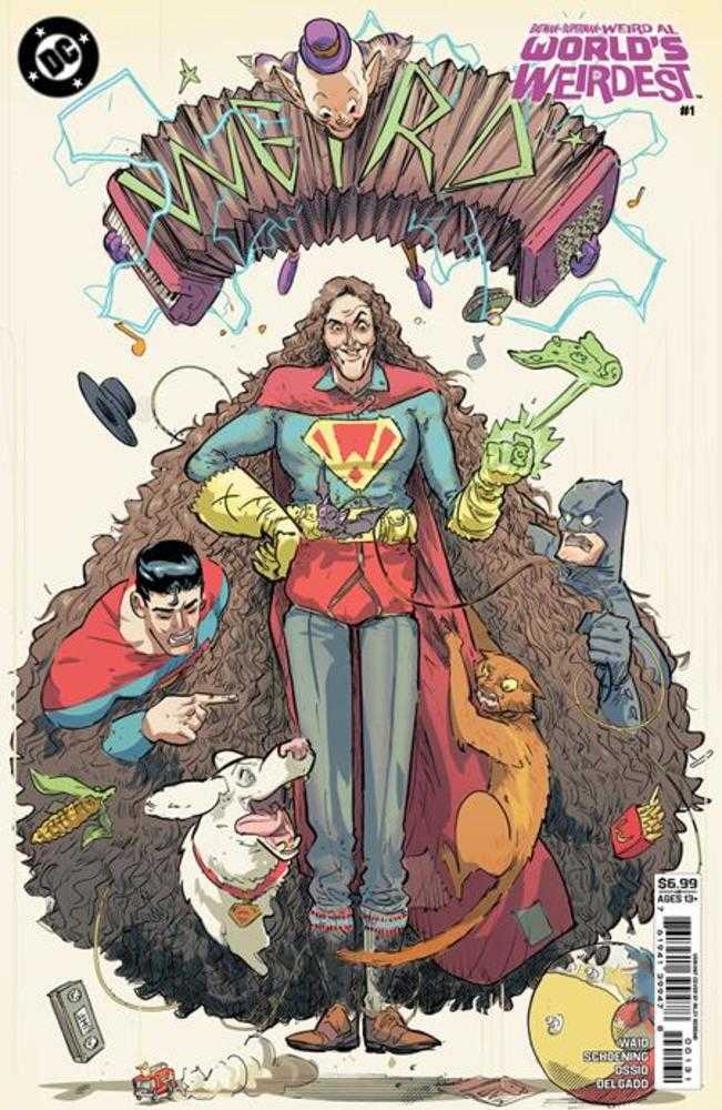 Batman Superman Weird Al Worlds Weirdest #1 (One Shot) Cover C Riley Rossmo Card Stock Variant | L.A. Mood Comics and Games