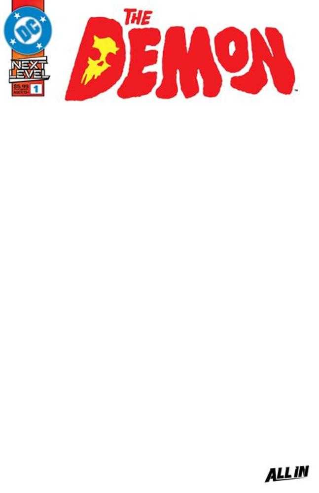 Demon #1 Cover F Blank Card Stock Variant | L.A. Mood Comics and Games