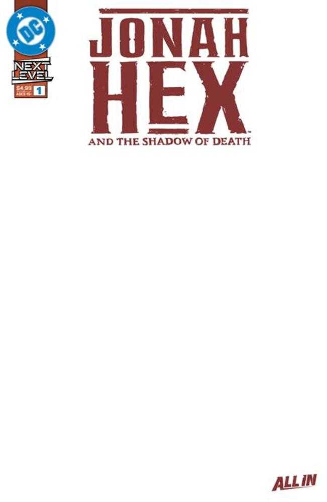 Jonah Hex And The Shadow Of Death #1 (Of 6) Cover E Blank Card Stock Variant | L.A. Mood Comics and Games